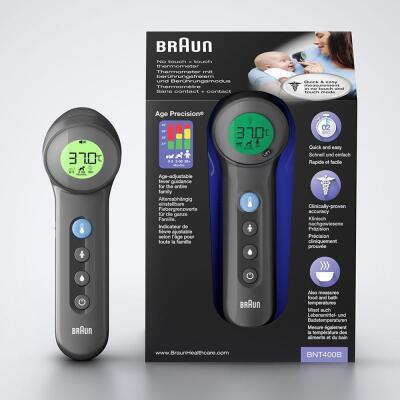 Braun BNT400 Temassız Alından Ateş Ölçer Siyah - 4