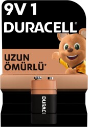Duracell Alkalin 9V Pil, (6LR61 / MN1604), 1'li Paket - DURACELL