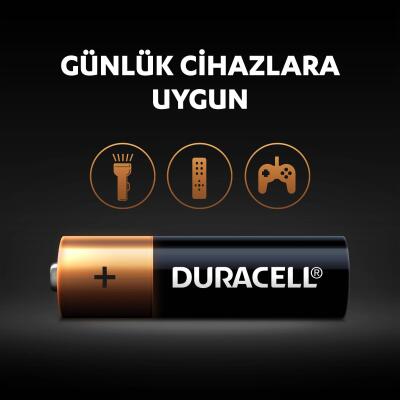 Duracell Alkalin AA Kalem Pil, 1,5 V LR6/MN1500, 10’lu Paket - 4