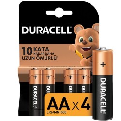Duracell Alkalin AA Kalem Piller, 4’lü paket - DURACELL