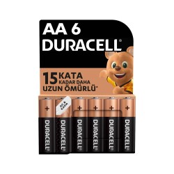Duracell Alkalin AA Piller, 6'lı paket - 1