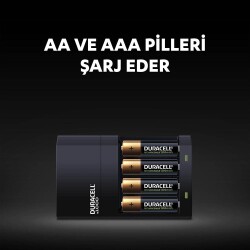 Duracell CEF 14 Şarj Aleti + 2'şer adet AA ve AAA Pil (Duracell 4 saat Şarj Cihazı, 1 adet) - 3