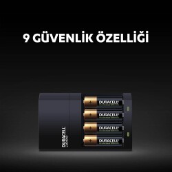 Duracell CEF 14 Şarj Aleti + 2'şer adet AA ve AAA Pil (Duracell 4 saat Şarj Cihazı, 1 adet) - 4