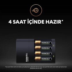 Duracell CEF 14 Şarj Aleti + 2'şer adet AA ve AAA Pil (Duracell 4 saat Şarj Cihazı, 1 adet) - 5