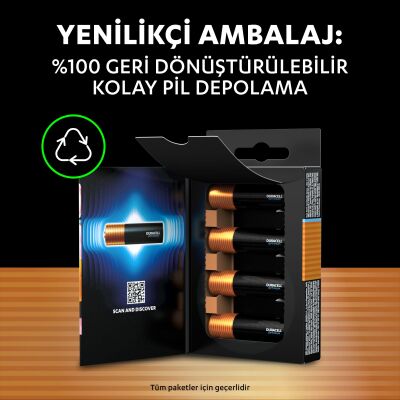 Duracell Optimum AA Alkalin Kalem Pil, 1,5V (LR6 / MN1500), 8’li Paket - 5