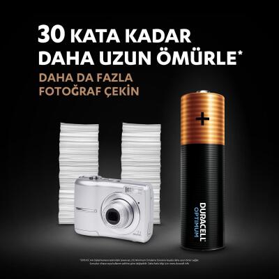 Duracell Optimum AA Alkalin Pil, 1,5 V LR6 MN1500, 4’lü paket - 4