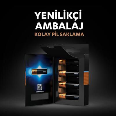 Duracell Optimum AA Alkalin Pil, 1,5 V LR6 MN1500, 4’lü paket - 6