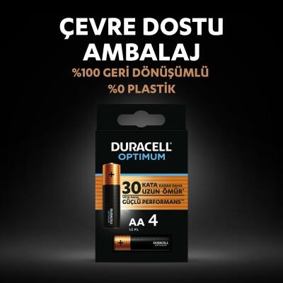 Duracell Optimum AA Alkalin Pil, 1,5 V LR6 MN1500, 4’lü paket - 7