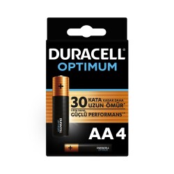 Duracell Optimum AA Alkalin Pil, 1,5 V LR6 MN1500, 4’lü paket - DURACELL