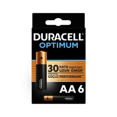 Duracell Optimum AA Alkalin Pil, 1,5 V LR6 MN1500, 6’lı paket - 1