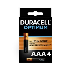 Duracell Optimum AAA Alkalin Pil, 1,5 V LR03 MN2400, 4’lü paket - DURACELL