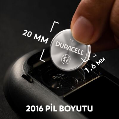 Duracell Özel 2016 Lityum Düğme Pil 3V (DL2016 / CR2016), 2’li paket - 7