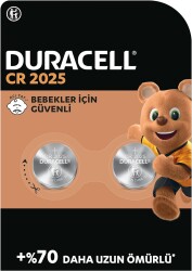 Duracell Özel 2025 Lityum Düğme Pil 3V (CR2025), 2’li Paket - DURACELL