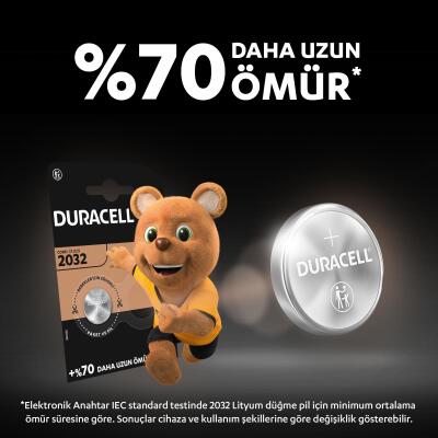 Duracell Özel 2032 Lityum Düğme Pil 3V, (DL2032/CR2032), 2’li paket - 6