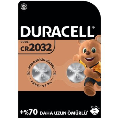 Duracell Özel 2032 Lityum Düğme Pil 3V, (DL2032/CR2032), 2’li paket - 1