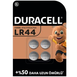 Duracell Özel LR44 Alkalin Düğme Pil 1,5V (76A / A76 / V13GA), 4'lü Paket - DURACELL