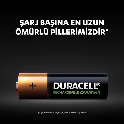 Duracell Şarj Edilebilir AA 2500mAh Piller, 2’li paket - 3