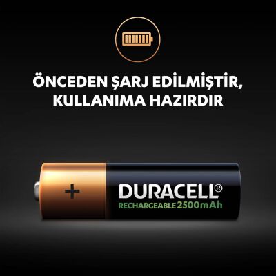 Duracell Şarj Edilebilir AA 2500mAh Piller, 2’li paket - 4