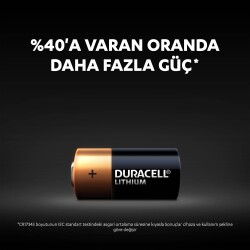 Duracell Yüksek Güçlü Lityum 123 Pil 3V, 2'li paket (CR123 / CR123A / CR17345) - 3