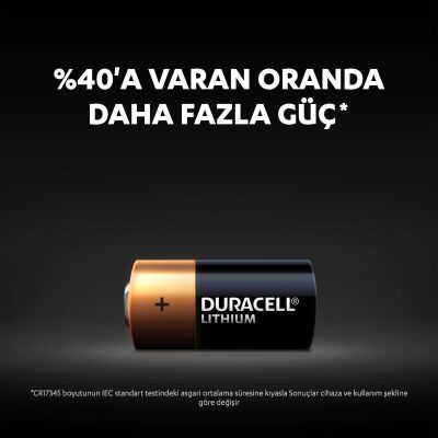 Duracell Yüksek Güçlü Lityum 123 Pil 3V, 2'li paket (CR123 / CR123A / CR17345) - 3