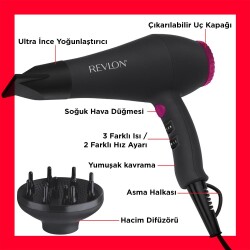 Revlon AC Motorlu Difüzörlü Ionic Saç Kurutma Makinesi RVDR5251E1 - 3